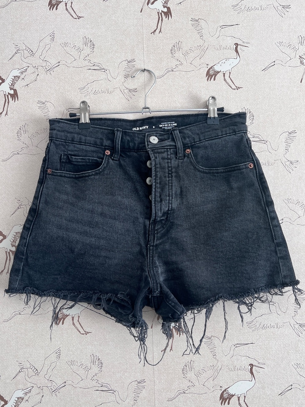 Old navy‎ black higher high rise sky hi Aline Jean shorts